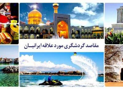 مقاصد گردشگری مورد علاقه ایرانیان